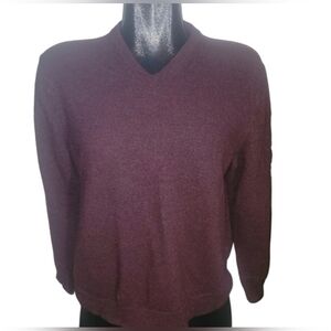 Calvin Klein Burgundy Colored Merino Wool Sweater M